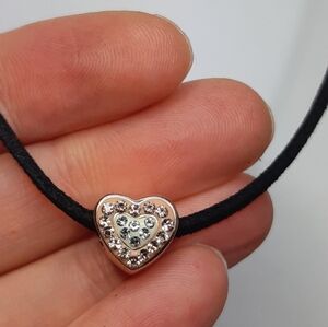 Rose Gold Sterling Silver Heart Charm Necklace